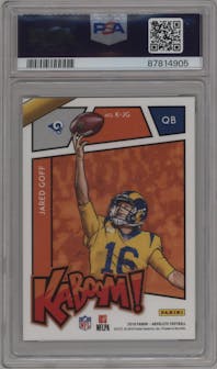 Jared Goff from the 2019 Panini Absolute set graded by PSA and given an overall grade of 9.
