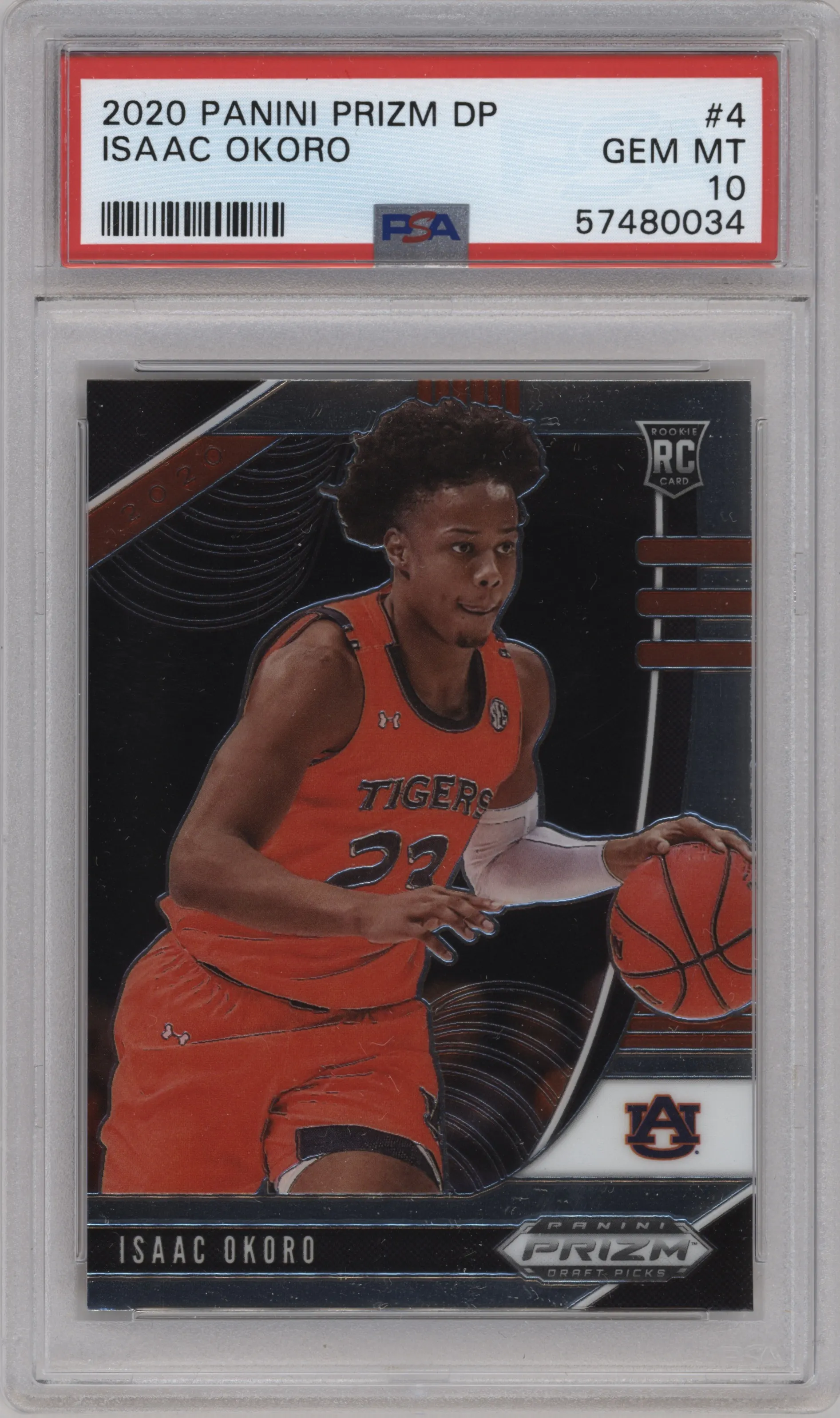 2020 Panini Prizm Draft Picks Isaac Okoro PSA 10