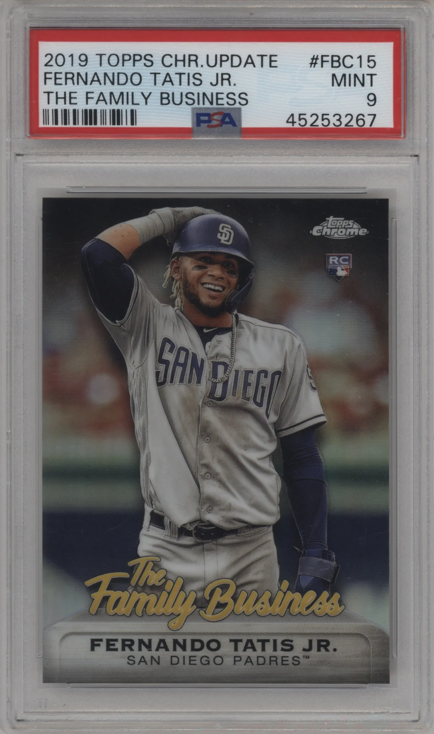 2019 Topps Chrome Update The Family Business Fernando Tatis Jr. PSA 9