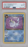 Dark Vaporeon from the 2000 Pokemon set graded by PSA and given an overall grade of 8.