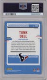 Tank Dell from the 2023 Donruss Optic set featuring a Freedom parallel graded by PSA and given an overall grade of 10.