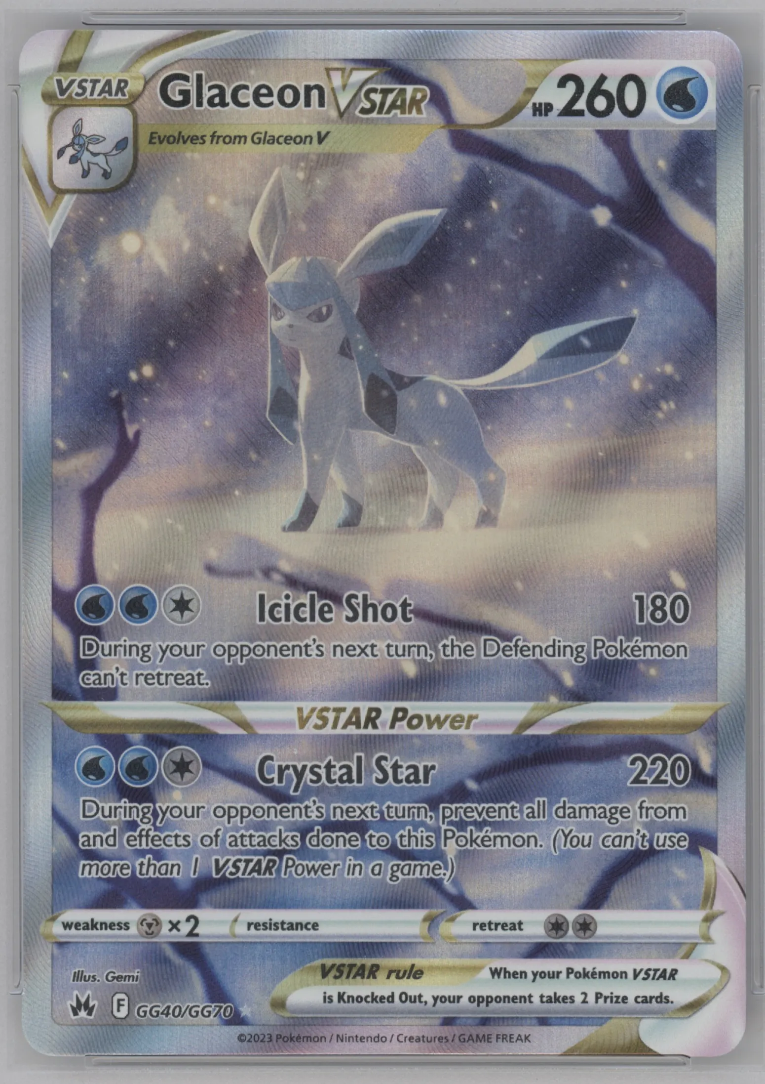 glaceon vstar pokemon card Glaceon VSTAR GG40/GG70