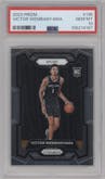 Victor Wembanyama from the 2023-24 Panini Prizm set graded by PSA and given an overall grade of 10.