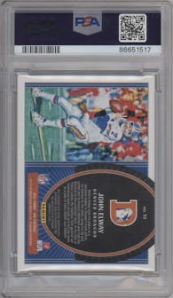 John Elway from the 2021 Panini One set graded by PSA and given an overall grade of 9.