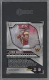 Jayden Daniels from the 2024 Panini Prizm set graded by SGC and given an overall grade of 10.