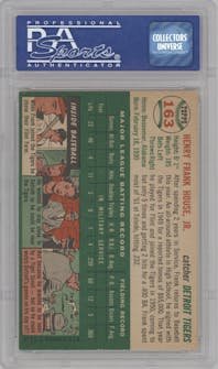 Frank House from the 1954 Topps set graded by PSA and given an overall grade of 7.