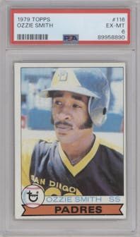 Ozzie Smith  from the 1979 Topps set graded by PSA and given an overall grade of 6.