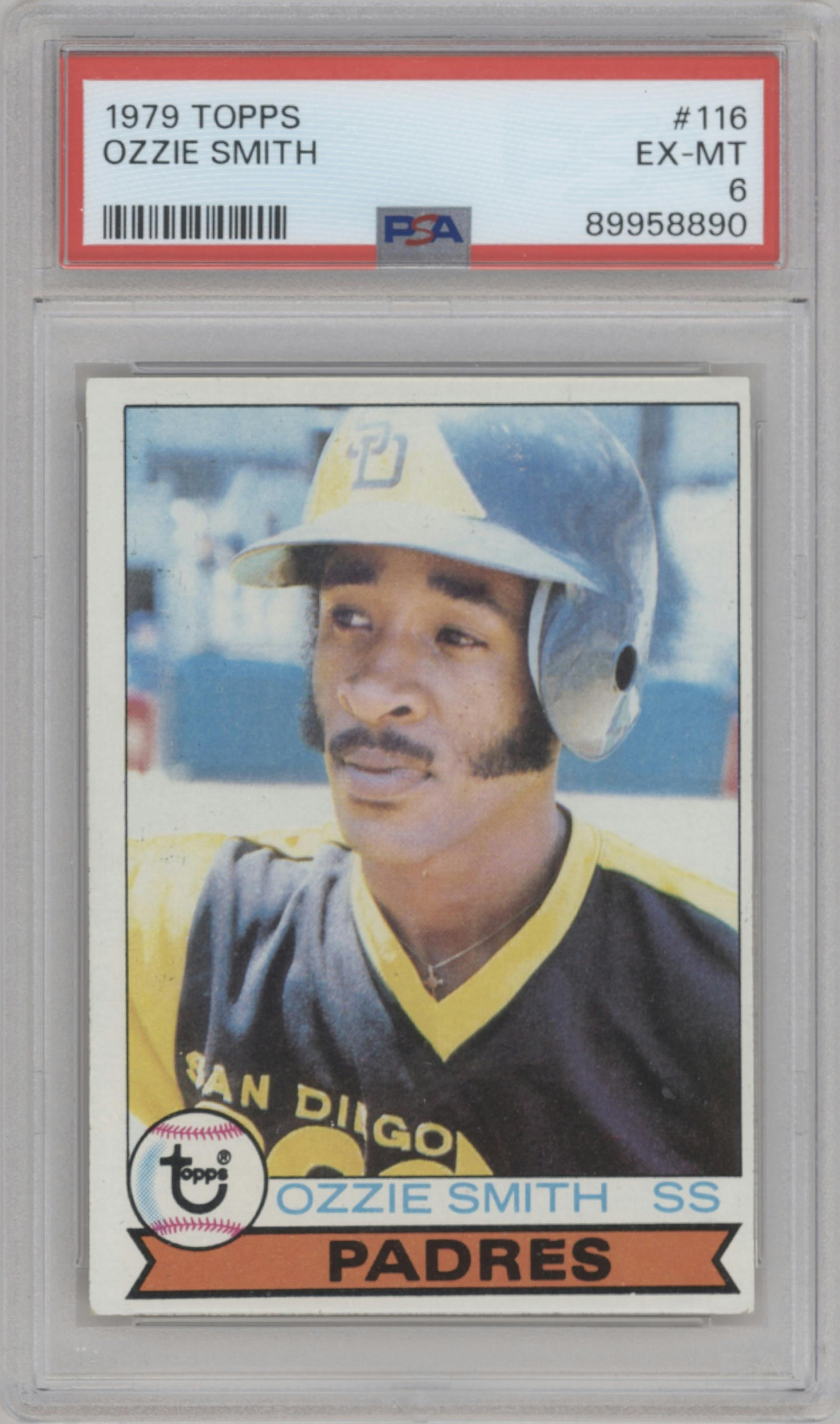 Ozzie Smith  from the 1979 Topps set graded by PSA and given an overall grade of 6.