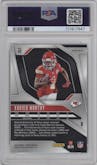 Xavier Worthy from the 2024 Panini Prizm set graded by PSA and given an overall grade of 9.