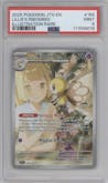 Lillie's Ribombee from the 2025 Pokemon SV set graded by PSA and given an overall grade of 9.