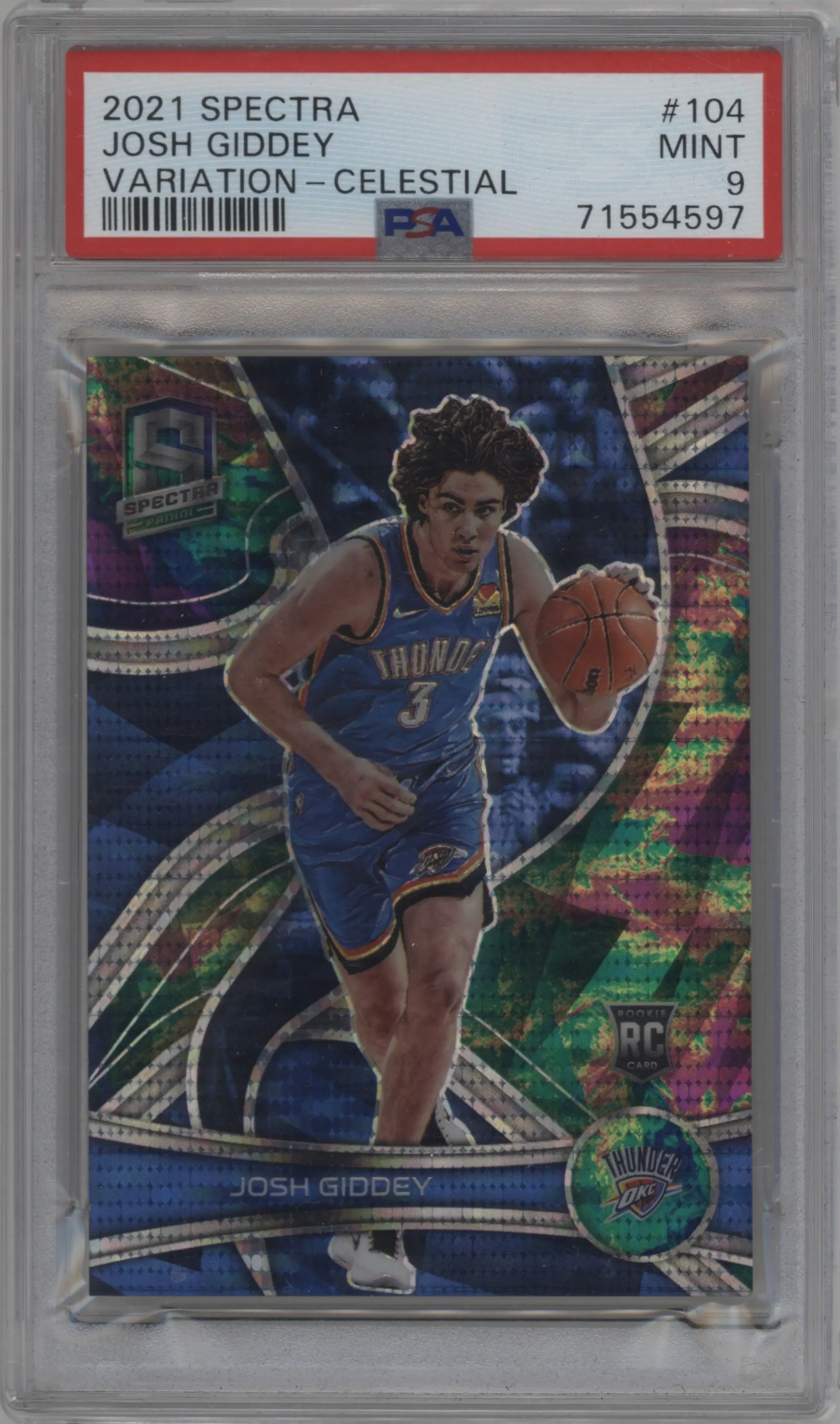 2021 Panini Spectra Variation Josh Giddey Celestial PSA 9