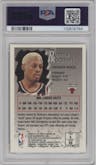 Dennis Rodman from the 1996-97 Topps Finest set featuring a Refractor parallel graded by PSA and given an overall grade of 8.