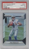 Dak Prescott from the 2016 Panini Prizm set featuring a Prizm parallel graded by PSA and given an overall grade of 10.