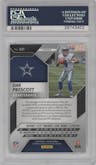 Dak Prescott from the 2016 Panini Prizm set featuring a Prizm parallel graded by PSA and given an overall grade of 10.