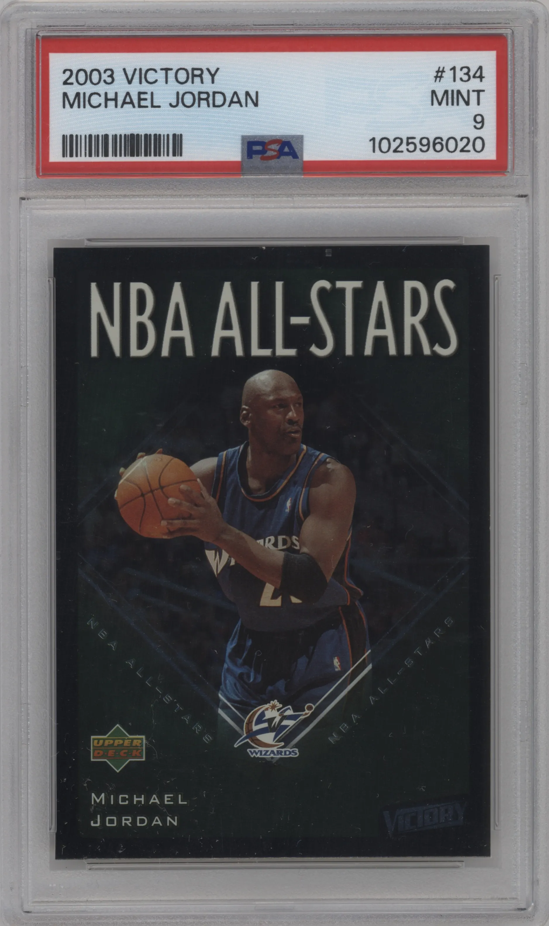 2003 Upper Deck Victory Michael Jordan #134 PSA 9