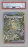 Leafeon ex from the 2025 Pokemon SV set graded by PSA and given an overall grade of 9.