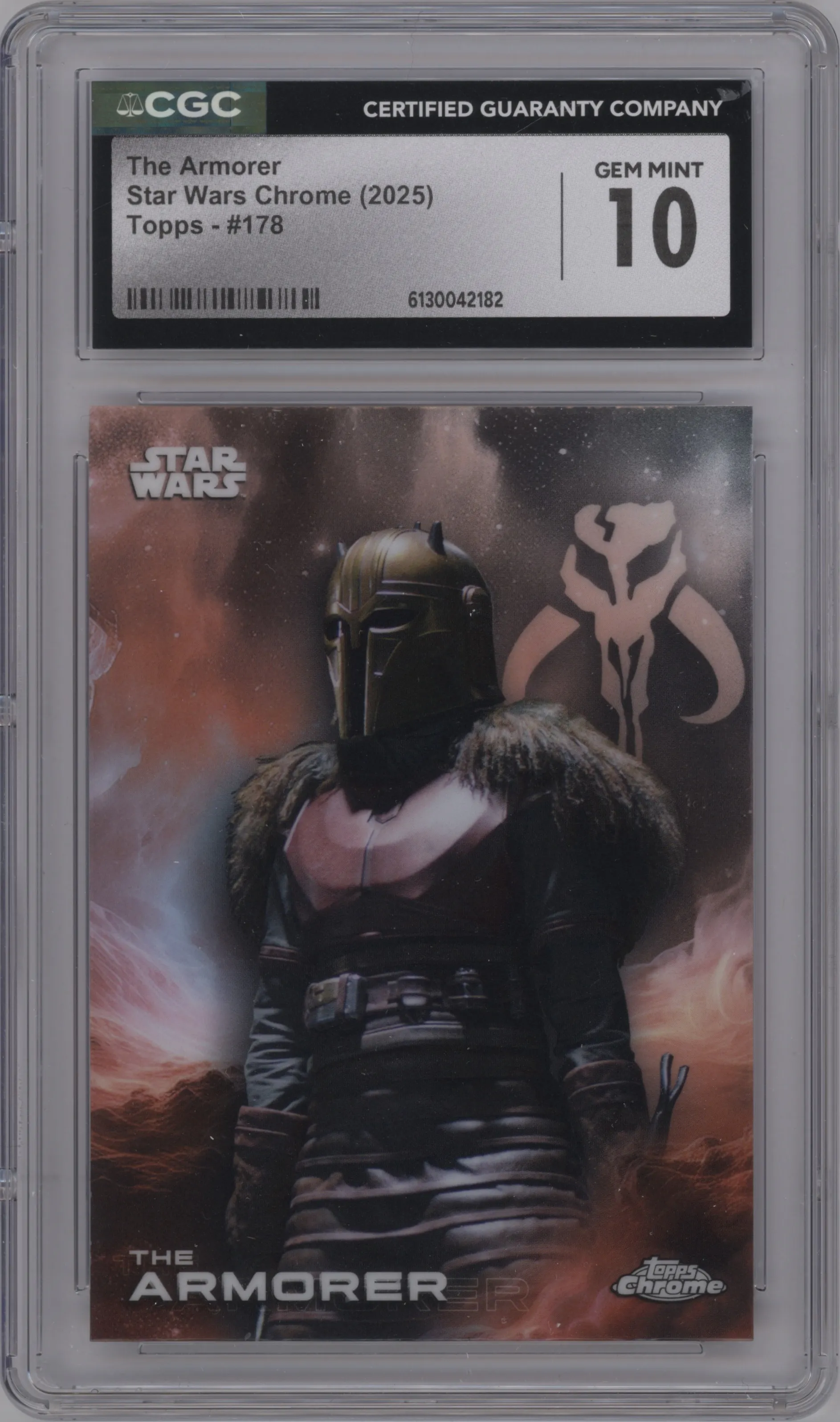 2025 Topps Chrome Star Wars The Armorer #178 CGC 10