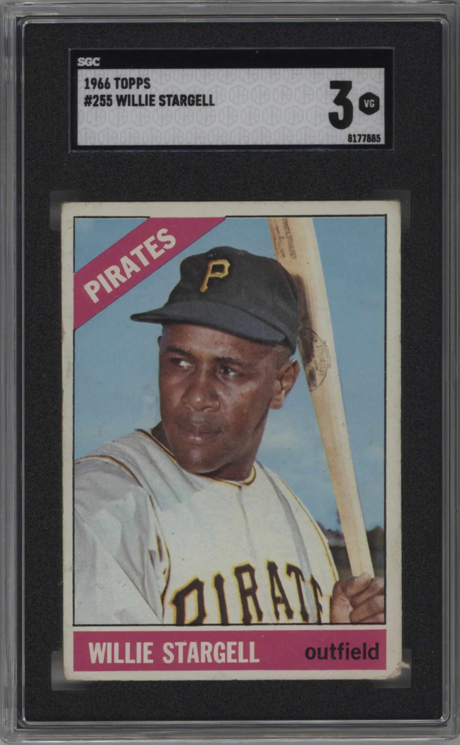 1966 Topps Willie Stargell SGC VERY GOOD 3 #255 SGC 3