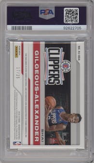 Shai Gilgeous-Alexander from the 2018-19 Panini Obsidian set featuring a Electric Etch Green parallel graded by PSA and given an overall grade of 9.