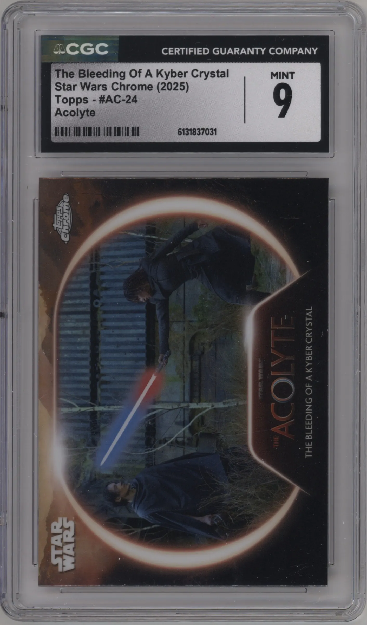 2025 Topps Chrome Star Wars Acolyte The Bleeding Of A Kyber Crystal CGC 9