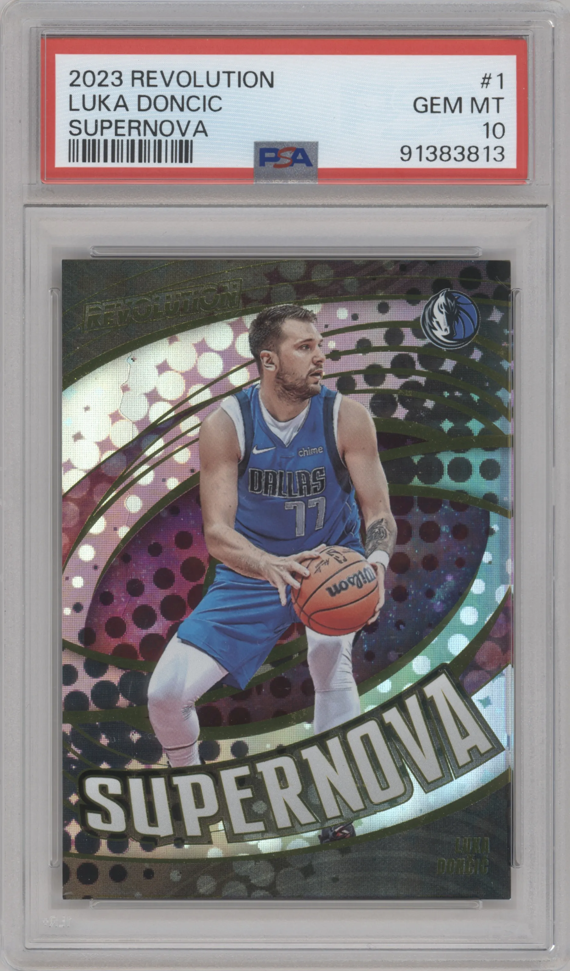 2023 Panini Revolution Supernova Luka Doncic PSA 10
