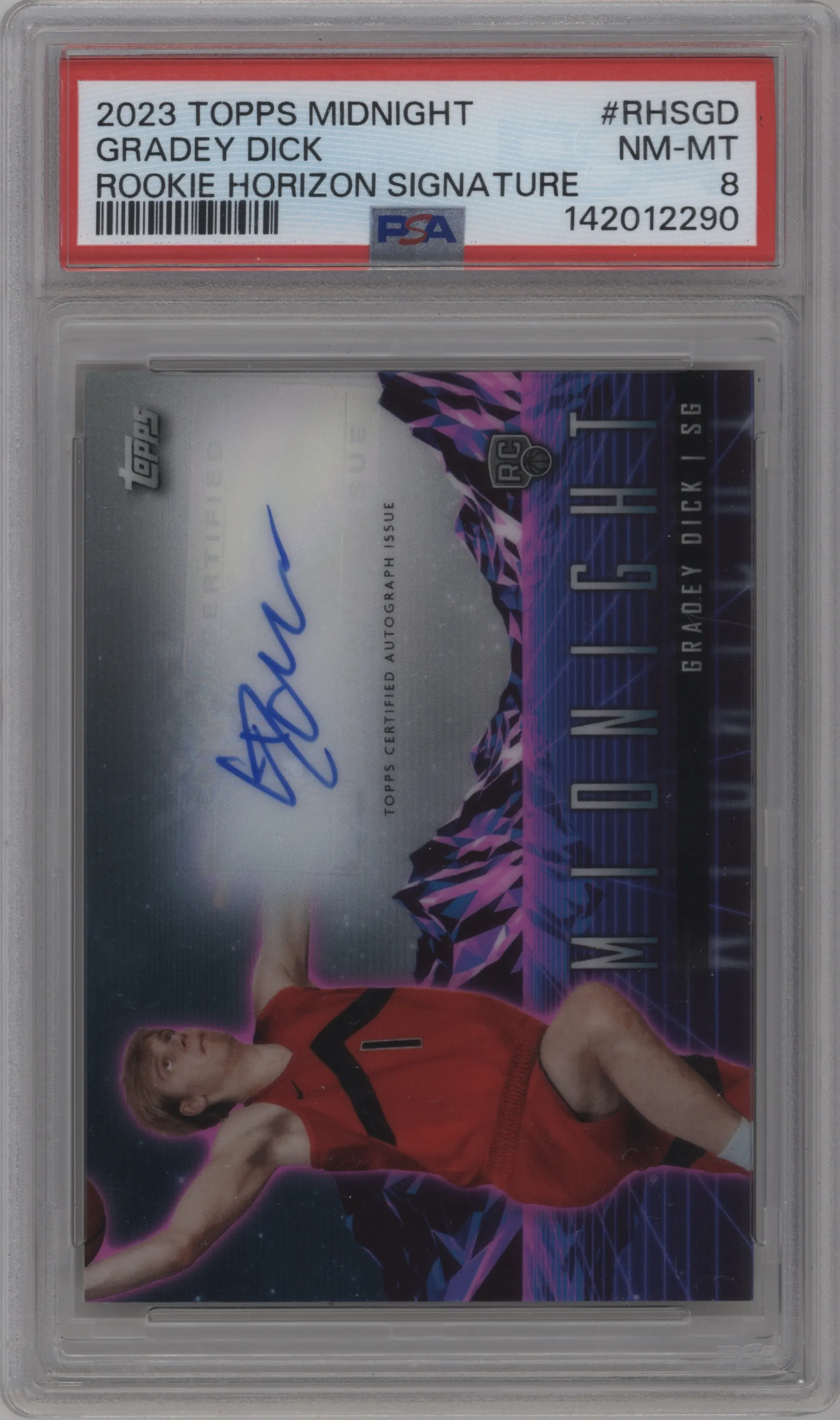 2023 Topps Midnight Rke.Hrzn.Sig. Gradey Dick #RHS-GD PSA 8