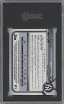 Drew Thorpe from the 2022 Bowman Draft set graded by SGC and given an overall grade of 10.