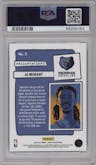 Ja Morant from the 2023-24 Panini NBA Hoops set graded by PSA and given an overall grade of 10.