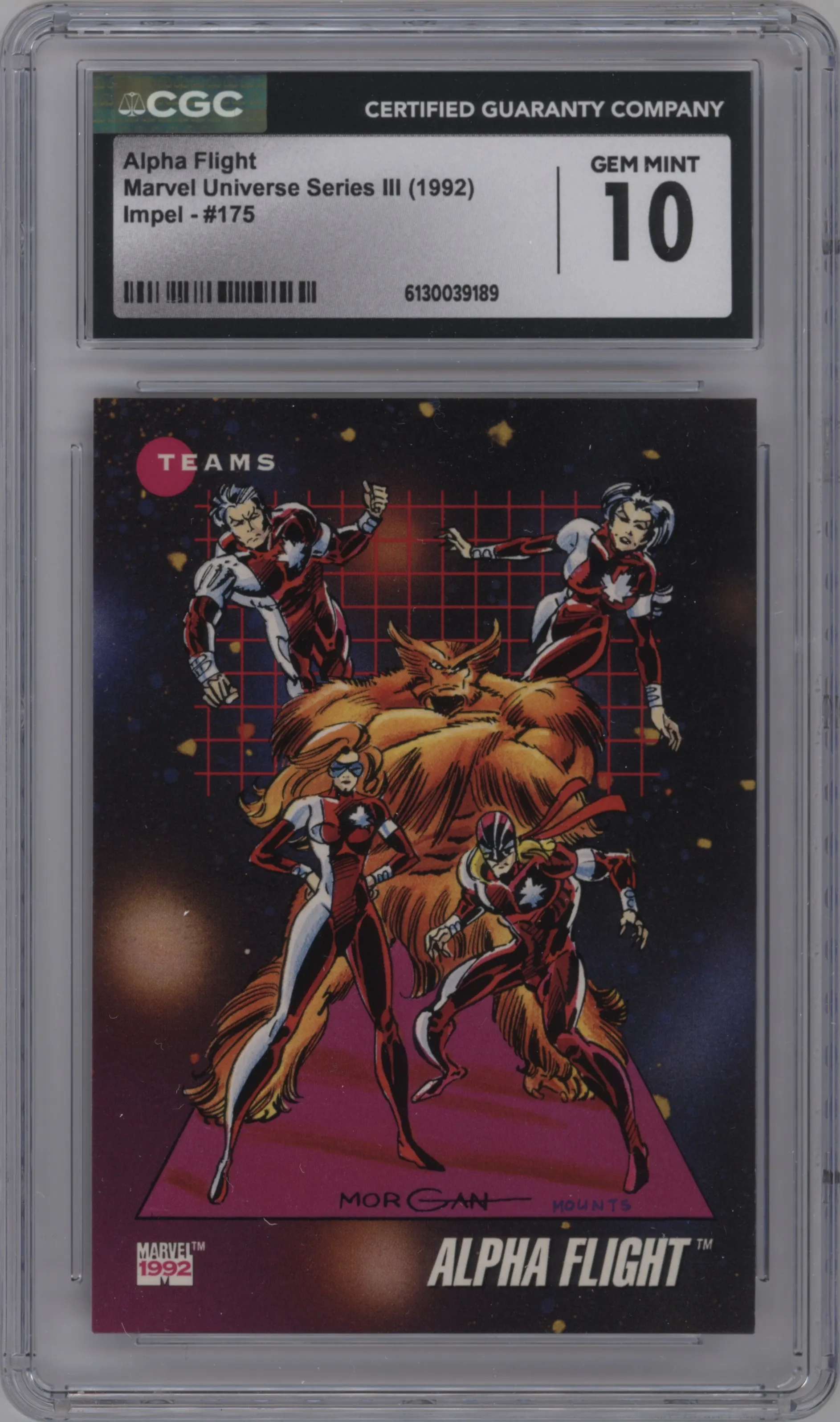 1992 Impel Marvel Universe Series 3 Alpha Flight #175 CGC 10