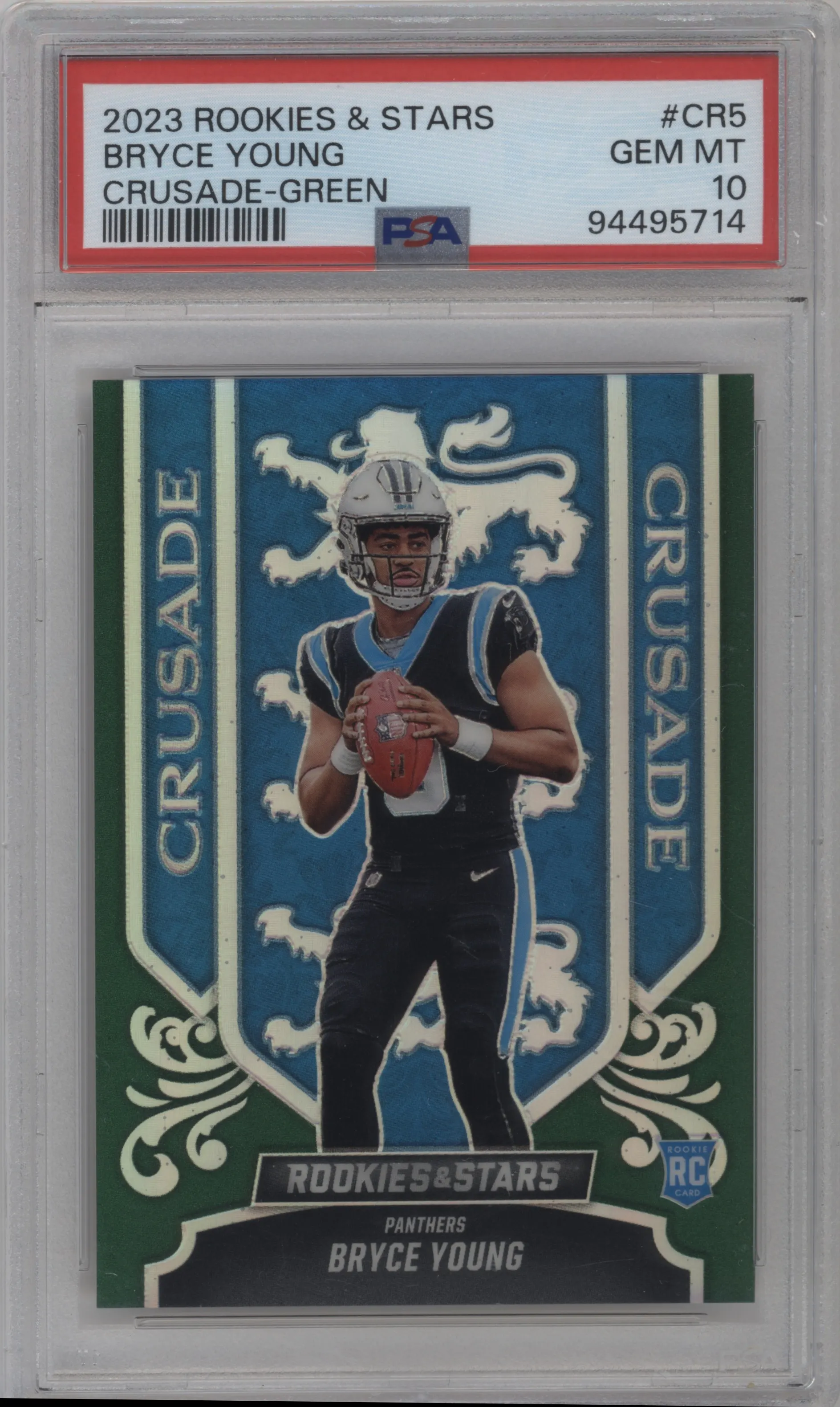 2023 Panini Rookies & Stars Crusade Bryce Young Green #CR-5 PSA 10