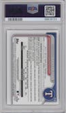 Paulino Santana from the 2024 Bowman Chrome set featuring a Gold Mini Diamond Refractor parallel graded by PSA and given an overall grade of 10.