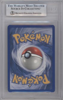 Charizard from the 2002 Pokemon E-CARD set graded by Beckett and given an overall grade of 9.