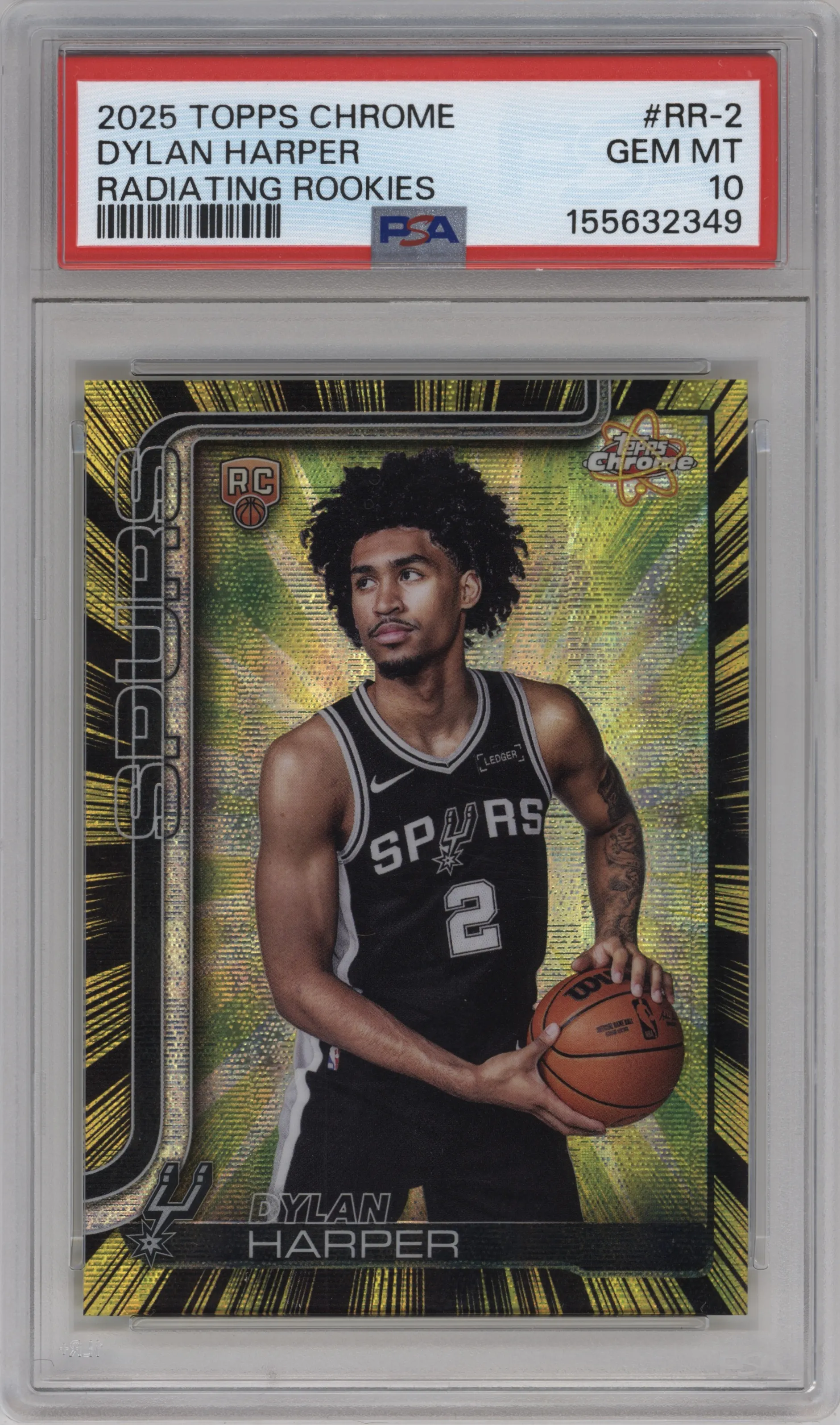 2025 Topps Chrome Radiating Rookies Dylan Harper #RR-2 PSA 10