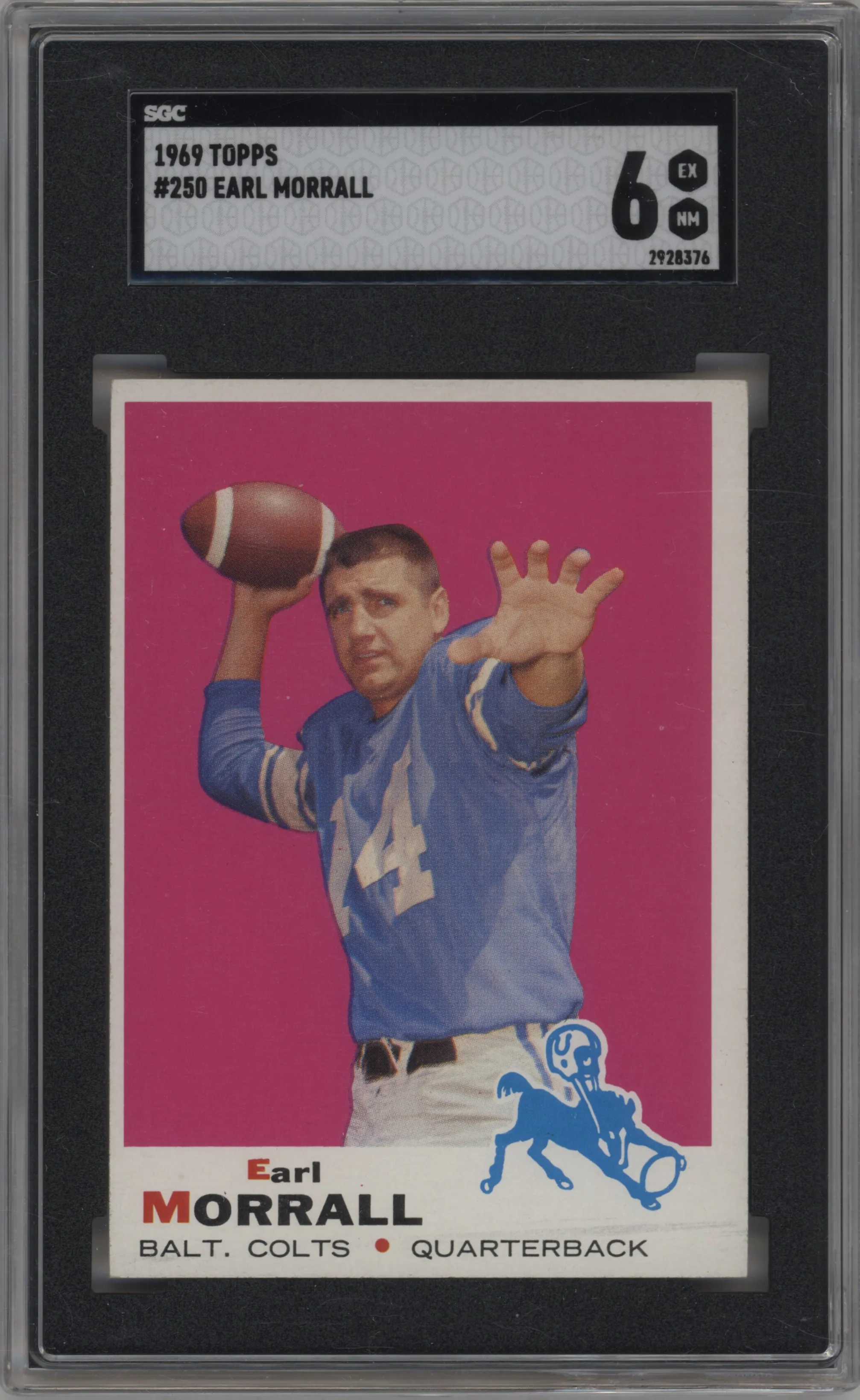 1969 Topps Earl Morrall #250 SGC 6