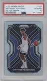 Anthony Edwards from the 2020-21 Panini Prizm set featuring a Silver Prizm parallel graded by PSA and given an overall grade of 10.