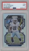 Micah Parsons from the 2021 Panini Prizm set featuring a Silver Prizm parallel graded by PSA and given an overall grade of 9.