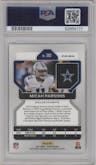 Micah Parsons from the 2021 Panini Prizm set featuring a Silver Prizm parallel graded by PSA and given an overall grade of 9.