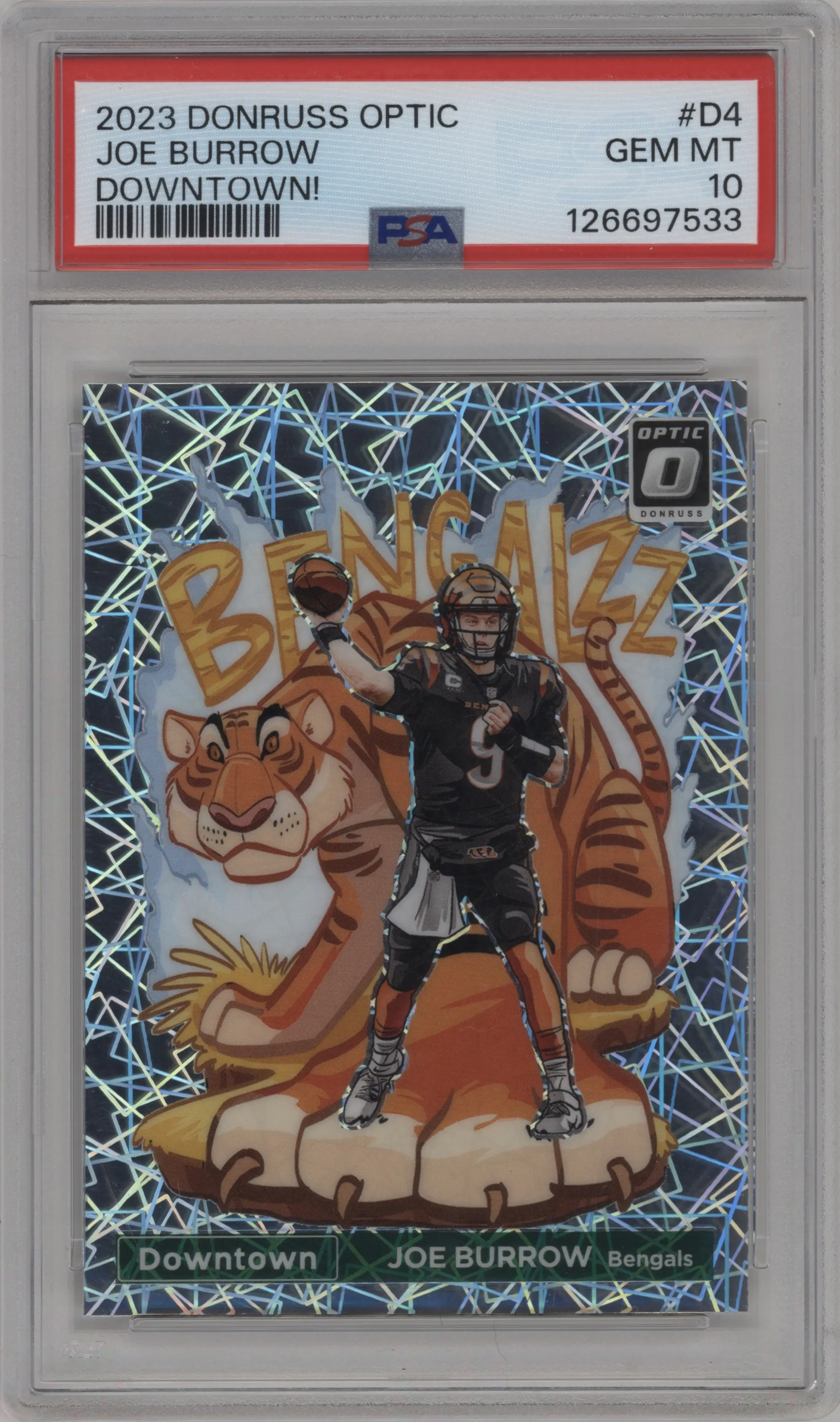 2023 Donruss Optic Downtown Joe Burrow PSA 10