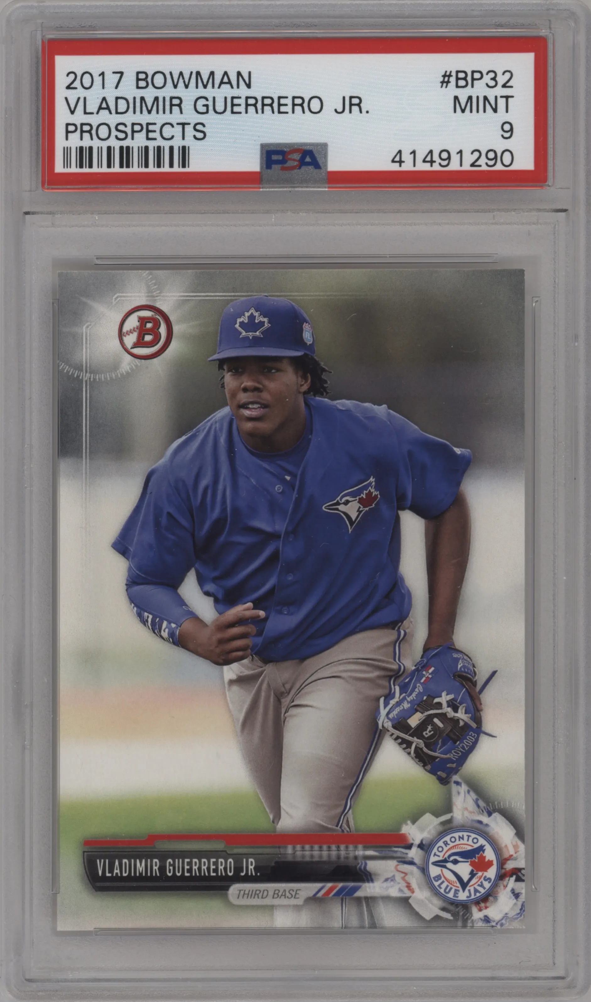 2017 Bowman Prospect Vladimir Guerrero Jr. PSA 9
