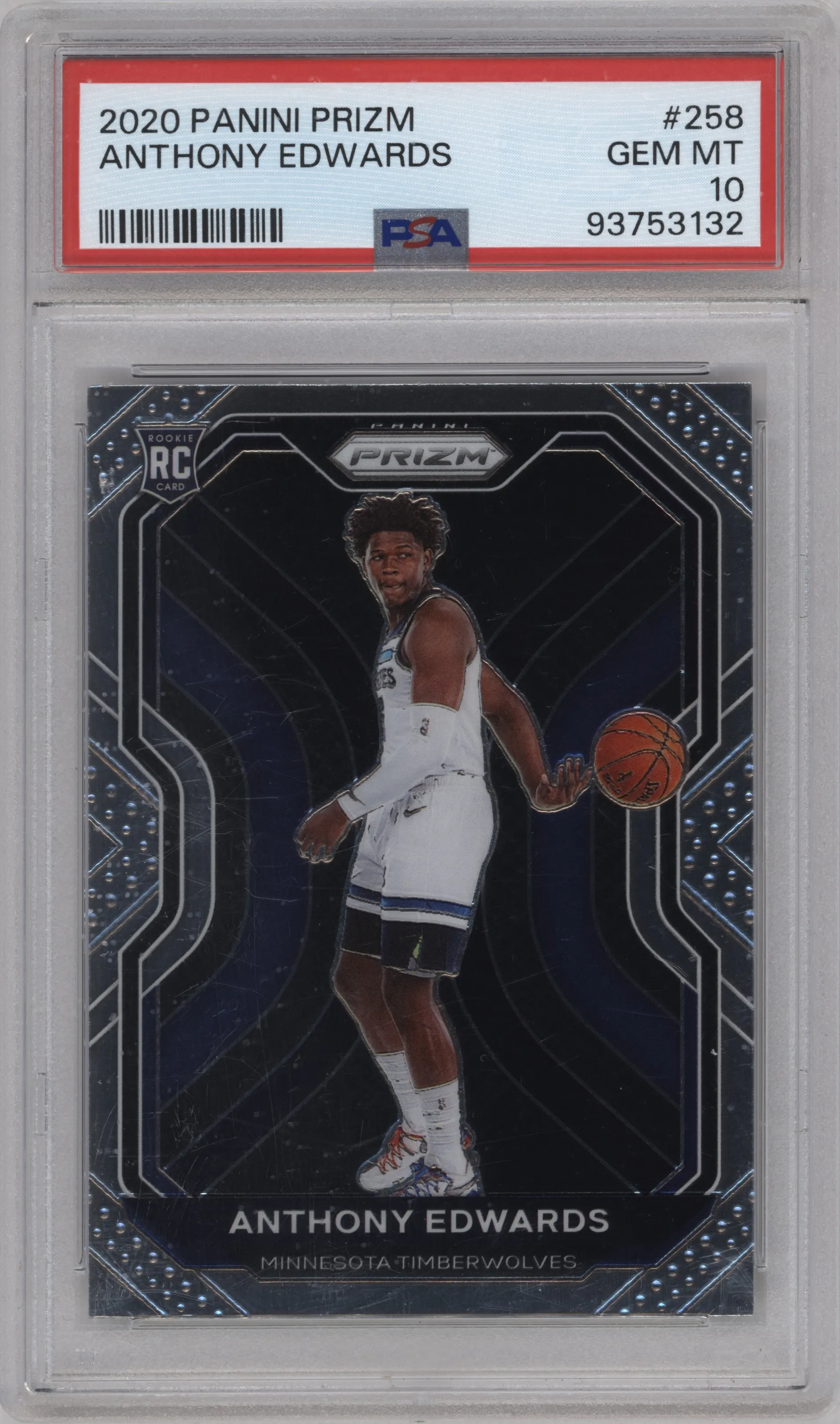2020 Panini Prizm Anthony Edwards PSA 10