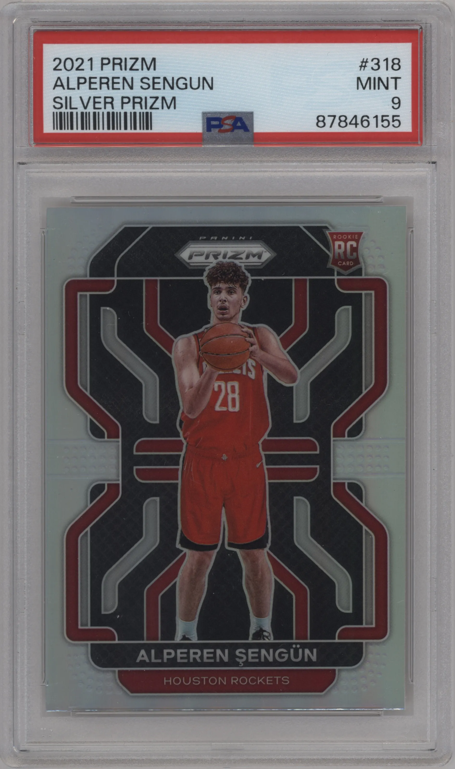2021 Panini Prizm Alperen Sengun Silver Prizm PSA 9