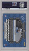 Jahmyr Gibbs from the 2023 Panini Mosaic set featuring a Reactive Blue parallel graded by PSA and given an overall grade of 10.