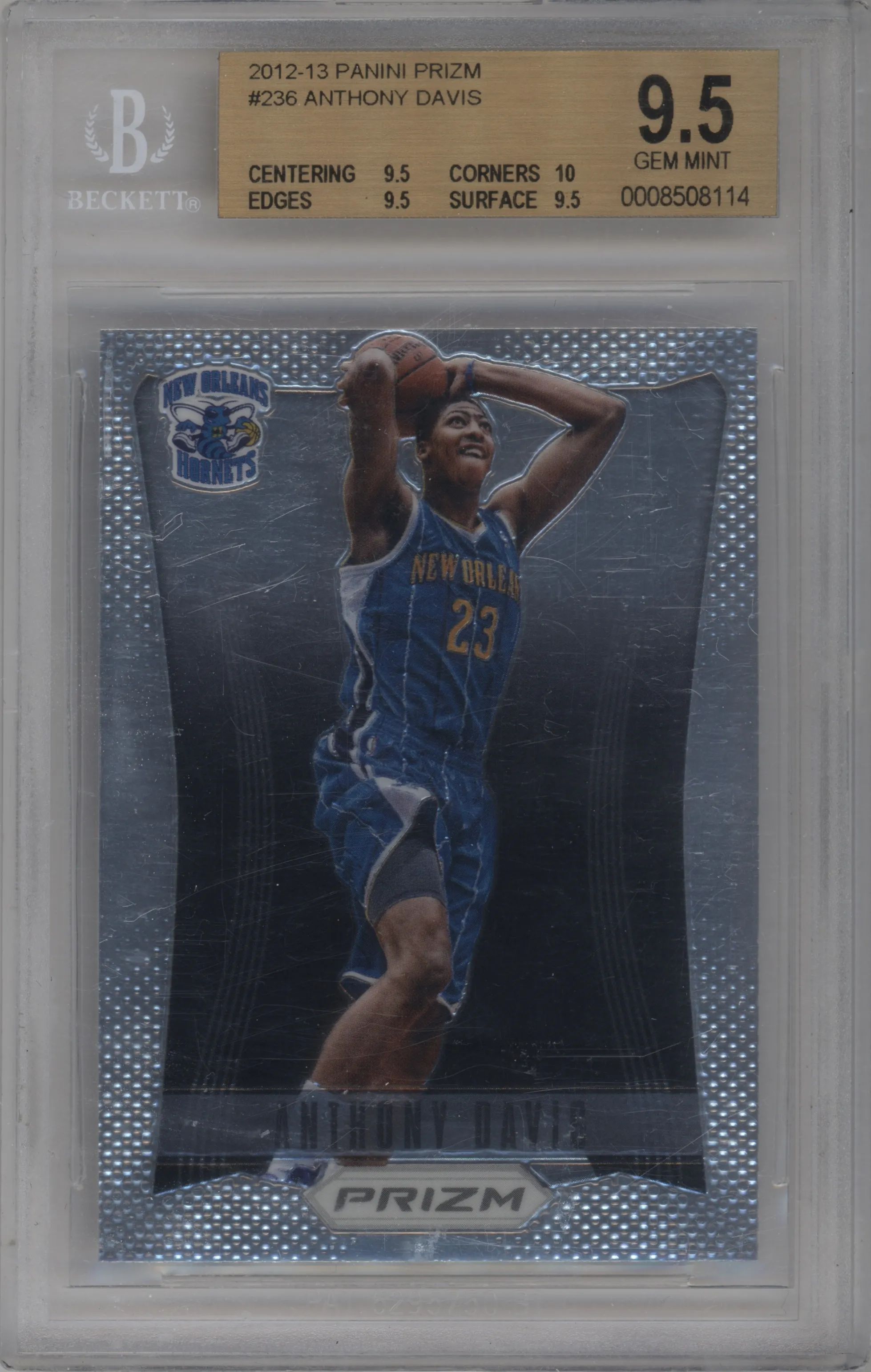 2012 Panini Prizm Anthony Davis #236 BGS 9.5