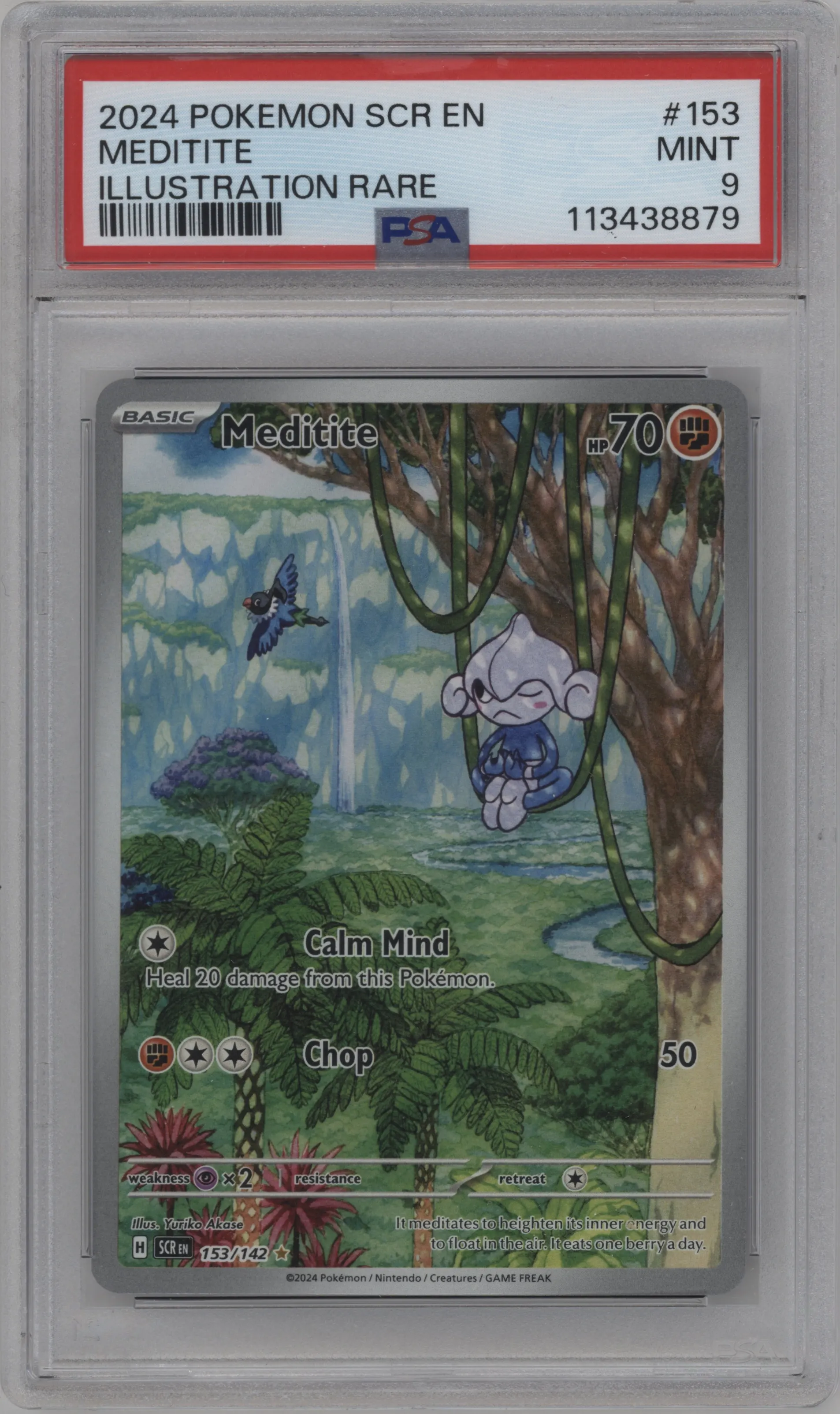 2024 Pokemon SV Stellar Crown Meditite #153 PSA 9