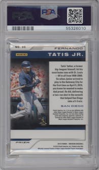 Fernando Tatis Jr. from the 2019 Panini Chronicles set graded by PSA and given an overall grade of 10.