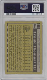 Frank Thomas from the 1990 Topps set featuring a Variation parallel graded by PSA and given an overall grade of 9.