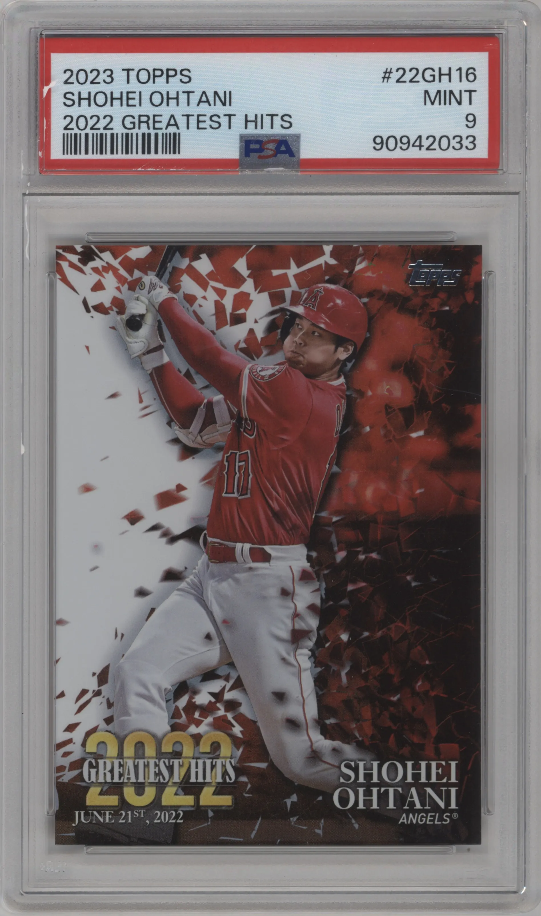 2023 Topps '22 Greatest Hits Shohei Ohtani #22GH-16 PSA 9