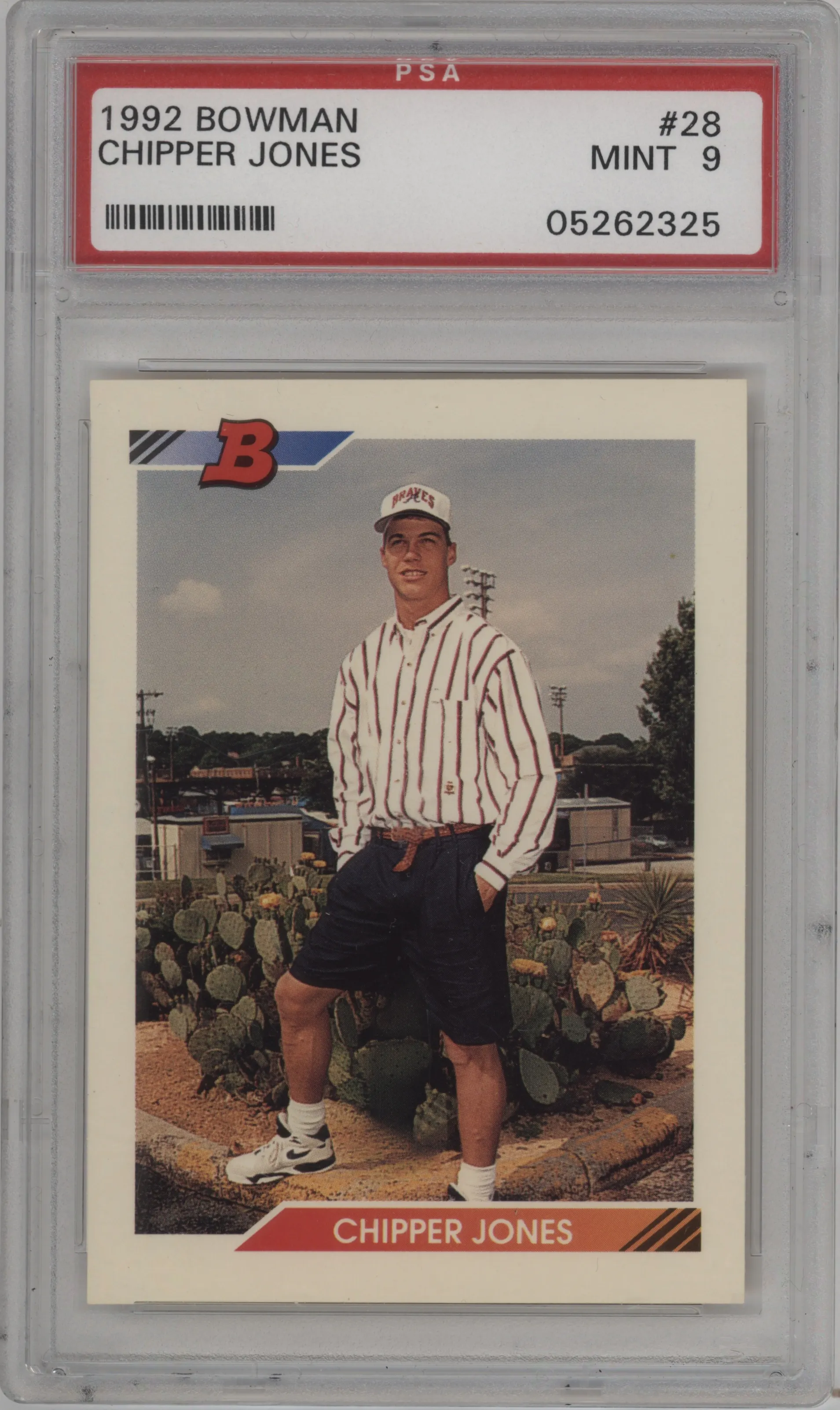 1992 Bowman Chipper Jones #28 PSA 9