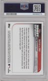 Elly De La Cruz from the 2024 Topps Hobby Rip Night set featuring a Red parallel graded by PSA and given an overall grade of 10.
