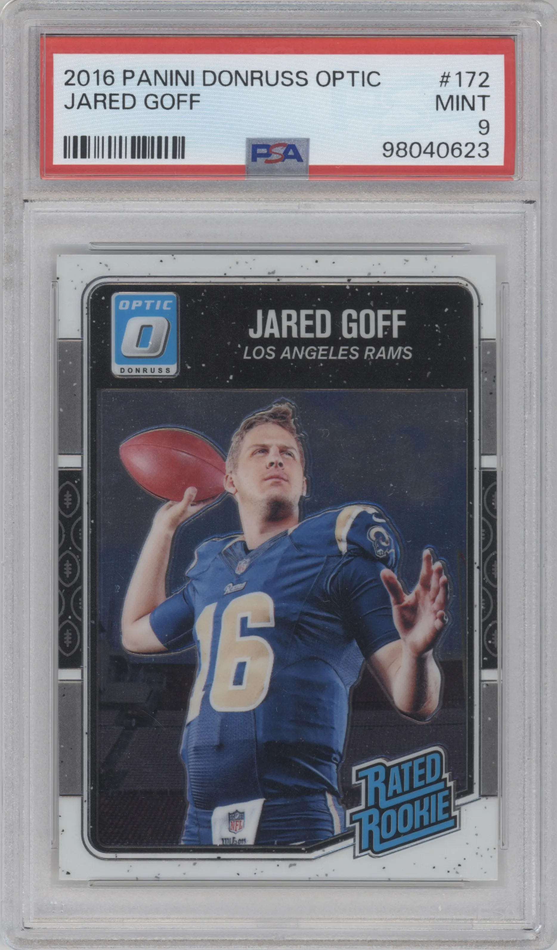 2016 Panini Donruss Optic Rated Rookie Jared Goff #172 PSA 9